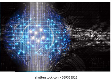 dark black blue Light Abstract Technology background for computer graphic website internet and business. circuit. illustration.digital.infographics. binary code. zero one. eye scan virus vector