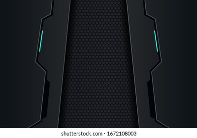 negro oscuro y azul mínimo fondo tecnológico. textura abstracta de fondo moderno. fondo del concepto de innovación tecnológica de diseño