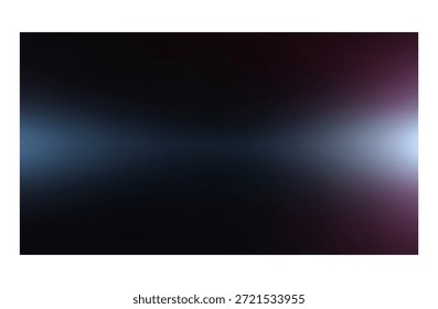 Dunkelschwarz blau violett Farbverlauf Hintergrund helles Leuchten Ecke Effekt Kino