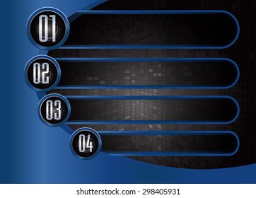 dark black blue Web Design Website Elements Template for graphic internet. text box. label. infographics. metal. card. pixel. Metals, alloys, steel, aluminum. button