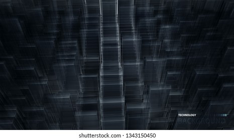 Dark black  blurred background with binary code in vector. Vertical number position black color with light and shadow. Soft light and number opacity
