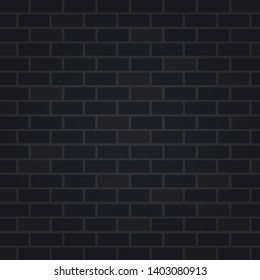dark black brick wall background illustration vector