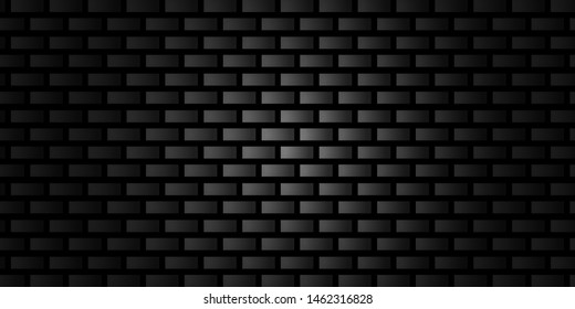 Dark black Brick wall background Modern dark abstract vector texture