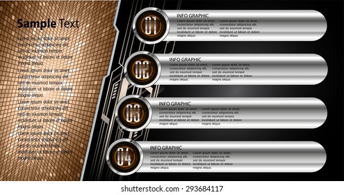 dark black brown silver Web Design Website Elements Template for graphic internet. text box. label. infographics. metal. card. pixel. Metals, alloys, steel, aluminum. button