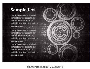 Dark black color Light Abstract Technology background for computer graphic website internet. circuit. text box. card. label.