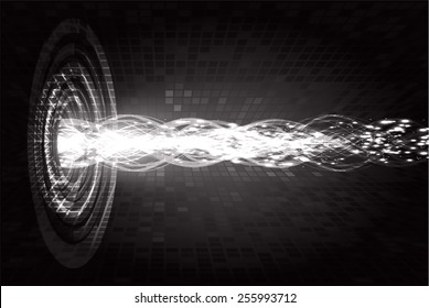 Dark black color Light Abstract Technology background for computer graphic website internet. Mosaic. table