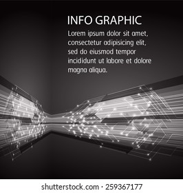 Dark black color Light Abstract Technology background for computer graphic website internet. circuit. text box. card. label.