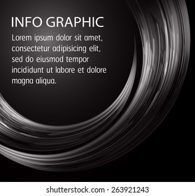 Dark black color Light Abstract Technology background for computer graphic website internet and business. text box. Brochure. card. wave. banner. label. curve