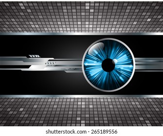 dark black color Light Abstract Technology background for computer graphic website internet and business. circuit. silver. blue eye. Pixel, mosaic, table