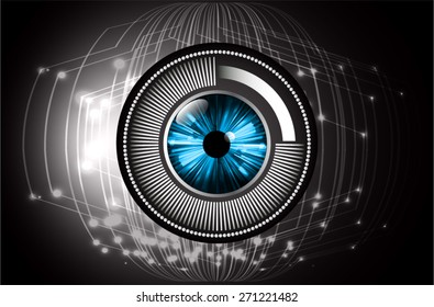 dark black color Light Abstract Technology background for computer graphic website internet and business. circuit. vector illustration. wave. eye. eyeball