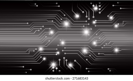 dark black color Light Abstract Technology background for computer graphic website internet and business. circuit. vector illustration. 