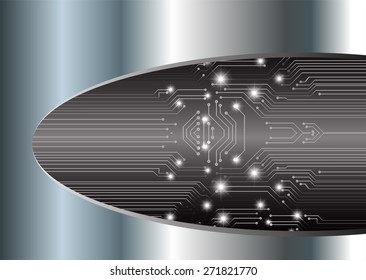 dark black color Light Abstract Technology background for computer graphic website internet and business. circuit. vector illustration. Silver, metal, steel. text box. Brochure. card.