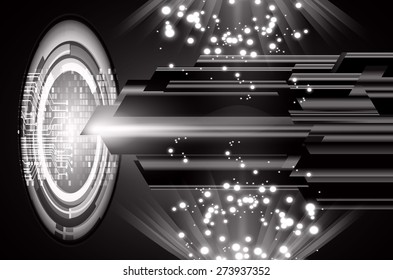 dark black color Light Abstract Technology background for computer graphic website internet and business. circuit. vector illustration. infographics