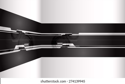 dark black color Light Abstract Technology background for computer graphic website internet and business. circuit. vector illustration. silver. infographics. 
