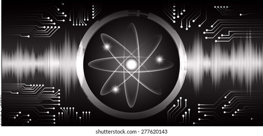 dark black color Light Abstract Technology background for computer graphic website internet and business. circuit. vector illustration. silver. infographics. molecule atom electron