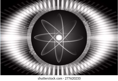 dark black color Light Abstract Technology background for computer graphic website internet and business. circuit. vector illustration. silver. infographics. molecule atom electron