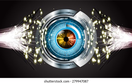 dark black color Light Abstract Technology background for computer graphic website internet and business. circuit. vector illustration. infographics. silver. eye eyeball.