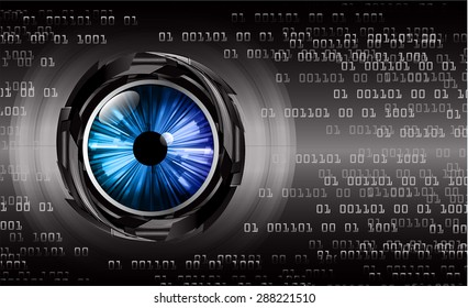 dark black color Light Abstract Technology background for computer graphic website internet and business. circuit. vector illustration. infographics. wave. beam. ray. eye. eyeball
