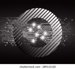 dark black color Light Abstract Technology background for computer graphic website internet and business. circuit. vector illustration. abstract digital . infographics. Grid mesh table