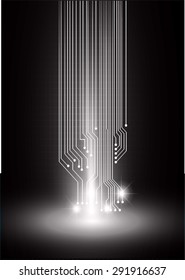 dark black color Light Abstract Technology background for computer graphic website internet and business. circuit. vector illustration.