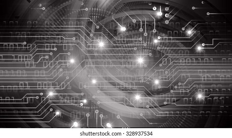 Dark black color Light Abstract Technology background for computer graphic website internet and business.circuit.vector illustration.infographics. motion move.neon. pixel,