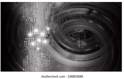 dark black color Light Abstract Technology background for computer graphic website internet and business. circuit. illustration. digital. infographics. binary code background. www.vector.Spark. gear