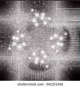 dark black color Light Abstract Technology background for computer graphic website internet business. circuit. illustration. digital. infographics. binary code. www. vector.one. zero. aura ray