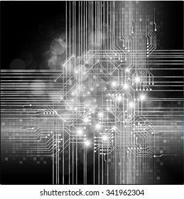 dark black color Light Abstract Technology background for computer graphic website internet and business. circuit. illustration. digital. infographics. binary code background. www.vector.Spark