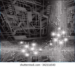dark black color Light Abstract Technology background for computer graphic website internet and business. circuit. illustration. digital. infographics. binary code background. 