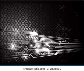 dark black color Light Abstract Technology background for computer graphic website internet and business. 