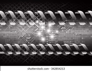 dark black color Light Abstract Technology background for computer graphic website internet and business. 