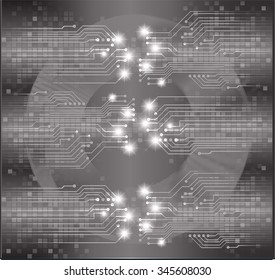 dark black color Light Abstract Technology background for computer graphic website internet and business. circuit. illustration. digital. infographics. binary code background. www.vector.Spark
