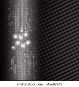 dark black color Light Abstract Technology background for computer graphic website internet and business. circuit. illustration. digital. infographics. binary code background. www.vector.Spark