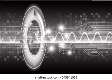 dark black color Light Abstract Technology background for computer graphic website internet and business. circuit. illustration. digital. infographics. binary code background. www.vector.Spark eye