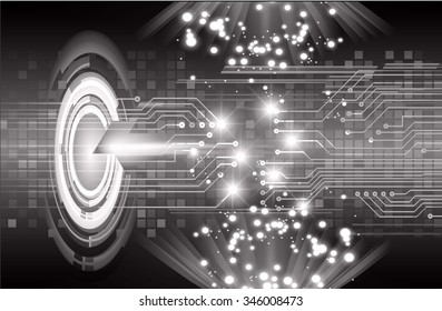 dark black color Light Abstract Technology background for computer graphic website internet and business. circuit. illustration. digital. infographics. binary code background. www.vector.Spark eye
