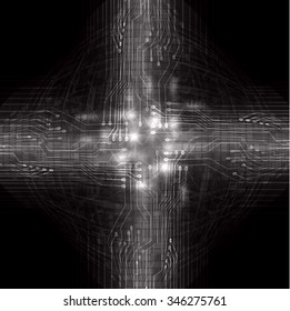 dark black color Light Abstract Technology background for computer graphic website internet and business. circuit. illustration. digital. infographics. binary code background.