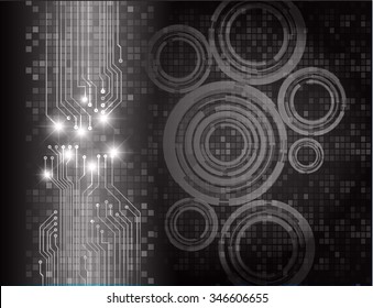 dark black color Light Abstract Technology background for computer graphic website internet and business. circuit. illustration. digital. infographics. binary code background.