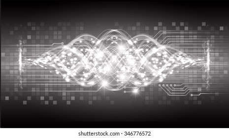 dark black color Light Abstract Technology background for computer graphic website internet and business. circuit. illustration. digital. infographics. binary code background. wave