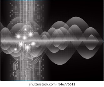 dark black color Light Abstract Technology background for computer graphic website internet and business. circuit. illustration. digital. infographics. binary code background. wave