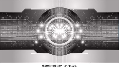 dark black color Light Abstract Technology background for computer graphic website internet and business. circuit. illustration. digital. infographics. binary code background. eye