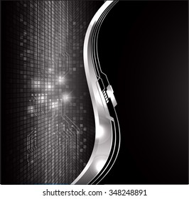 dark black color Light Abstract Technology background for computer graphic website internet and business. circuit. illustration. digital. infographics. binary code background. www. vector.one. zero.