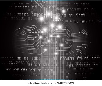 dark black color Light Abstract Technology background for computer graphic website internet and business. circuit. illustration. digital. infographics. binary code background. www. vector.one. zero.