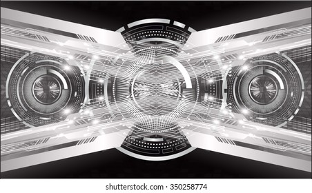 dark black color Light Abstract Technology background for computer graphic website internet and business. circuit. illustration. digital. infographics. binary code. www. vector.pixel. scan virus eye