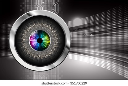Dark black color Light Abstract Technology background for computer graphic website internet and business. circuit. vector illustration. infographics. motion move blur.neon. pixel. eye