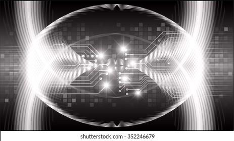 Dark black color Light Abstract Technology background for computer graphic website internet and business. circuit. vector illustration. infographics. motion move blur.neon. pixel.