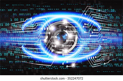 Dark black color Light Abstract Technology background for computer graphic website internet and business. circuit. vector illustration. infographics. motion move blur.neon. pixel. eye