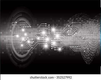 Dark black color Light Abstract Technology background for computer graphic website internet and business. circuit. vector illustration. infographics. motion move blur.neon. pixel.