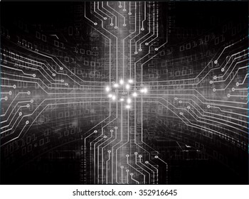 Dark black color Light Abstract Technology background for computer graphic website internet and business. circuit. vector illustration. infographics. motion move blur.neon. pixel.