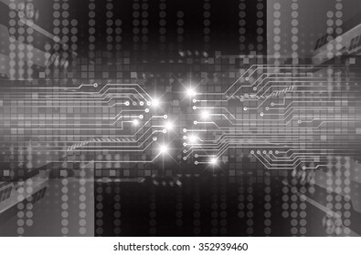 Dark black color Light Abstract Technology background for computer graphic website internet and business. circuit. vector illustration. infographics. motion move blur.neon. pixel.