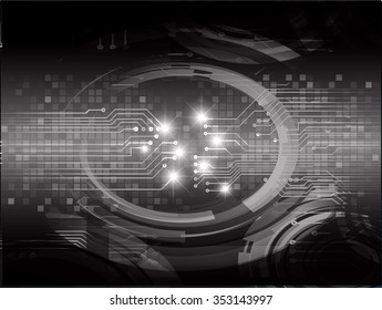 Dark black color Light Abstract Technology background for computer graphic website internet and business. circuit. vector illustration. infographics. motion move blur.neon. pixel.